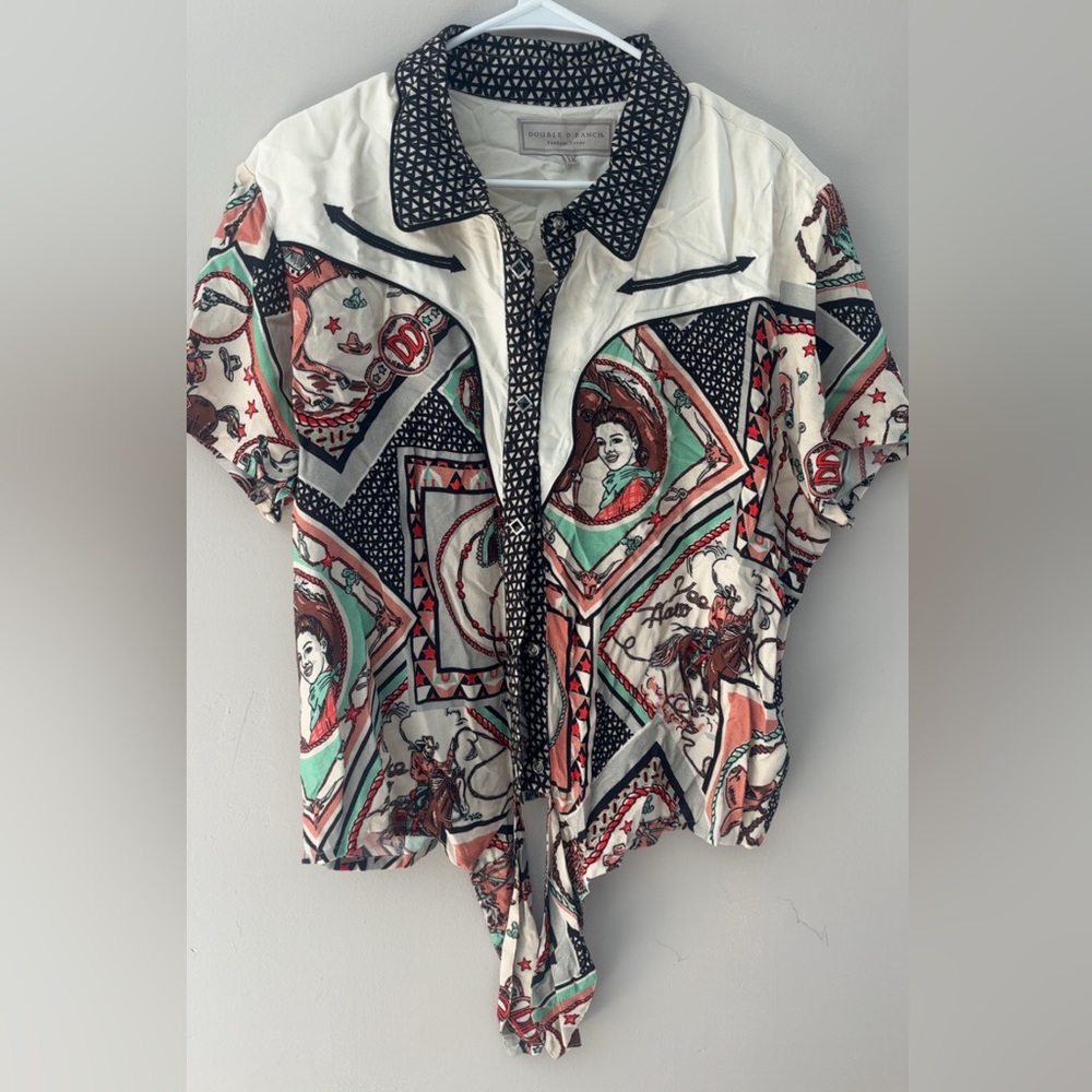 Double D Ranch Graphic Button-Up Shirt